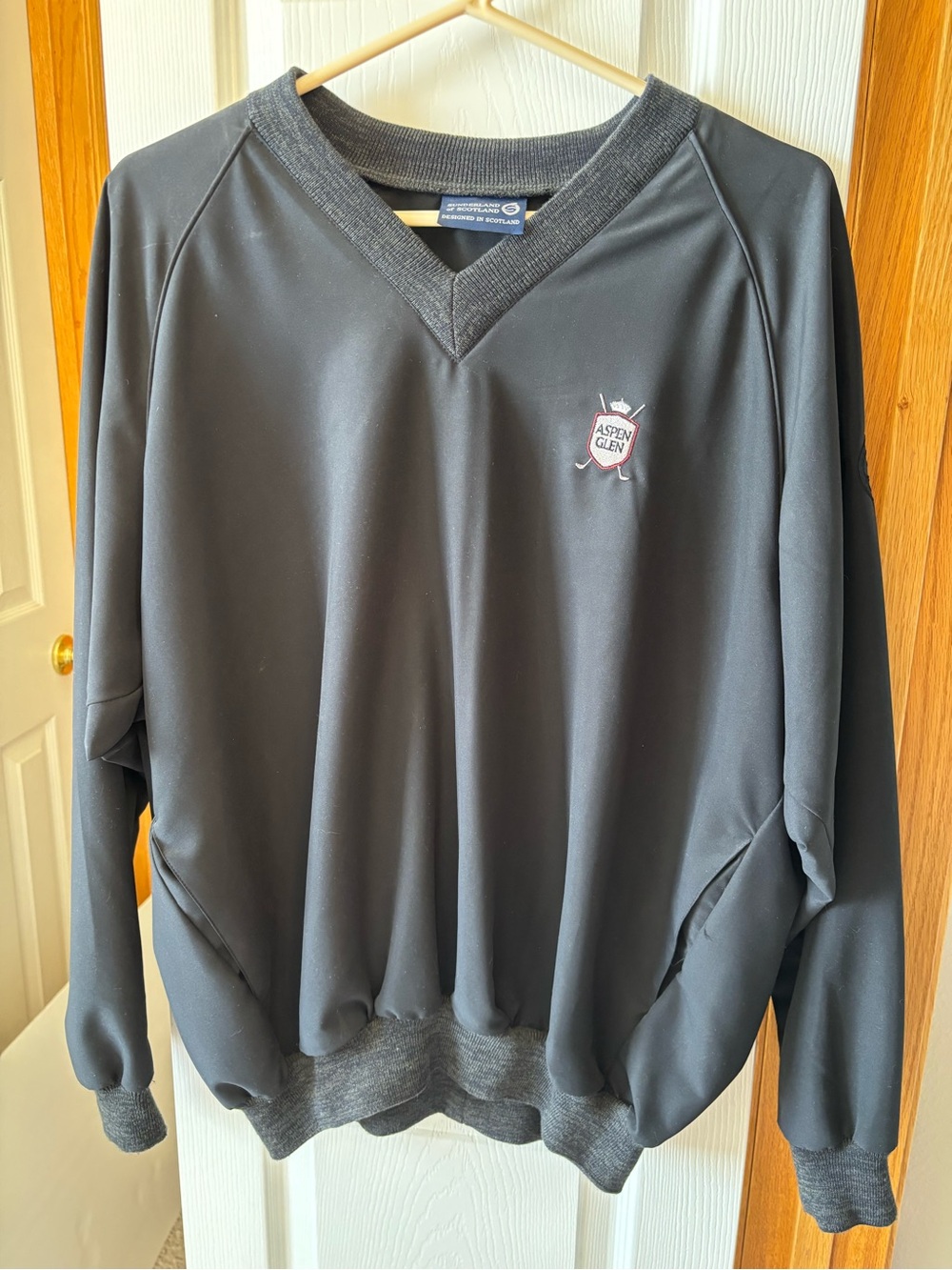Sunderland of Scotland Aspen Glen Golf Pullover Windshirt Black Large
